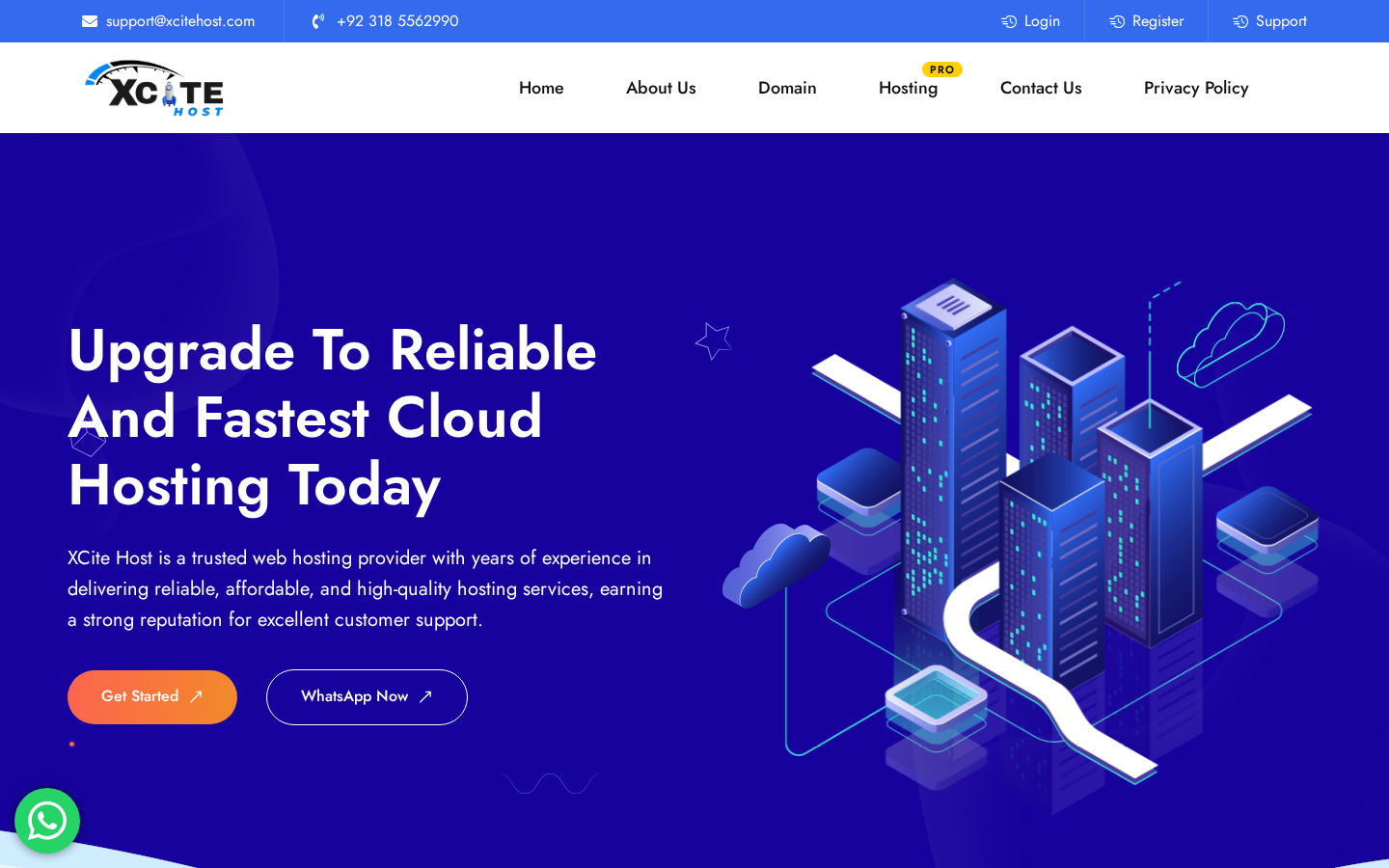XciteHost — Hosting & Domain SaaS