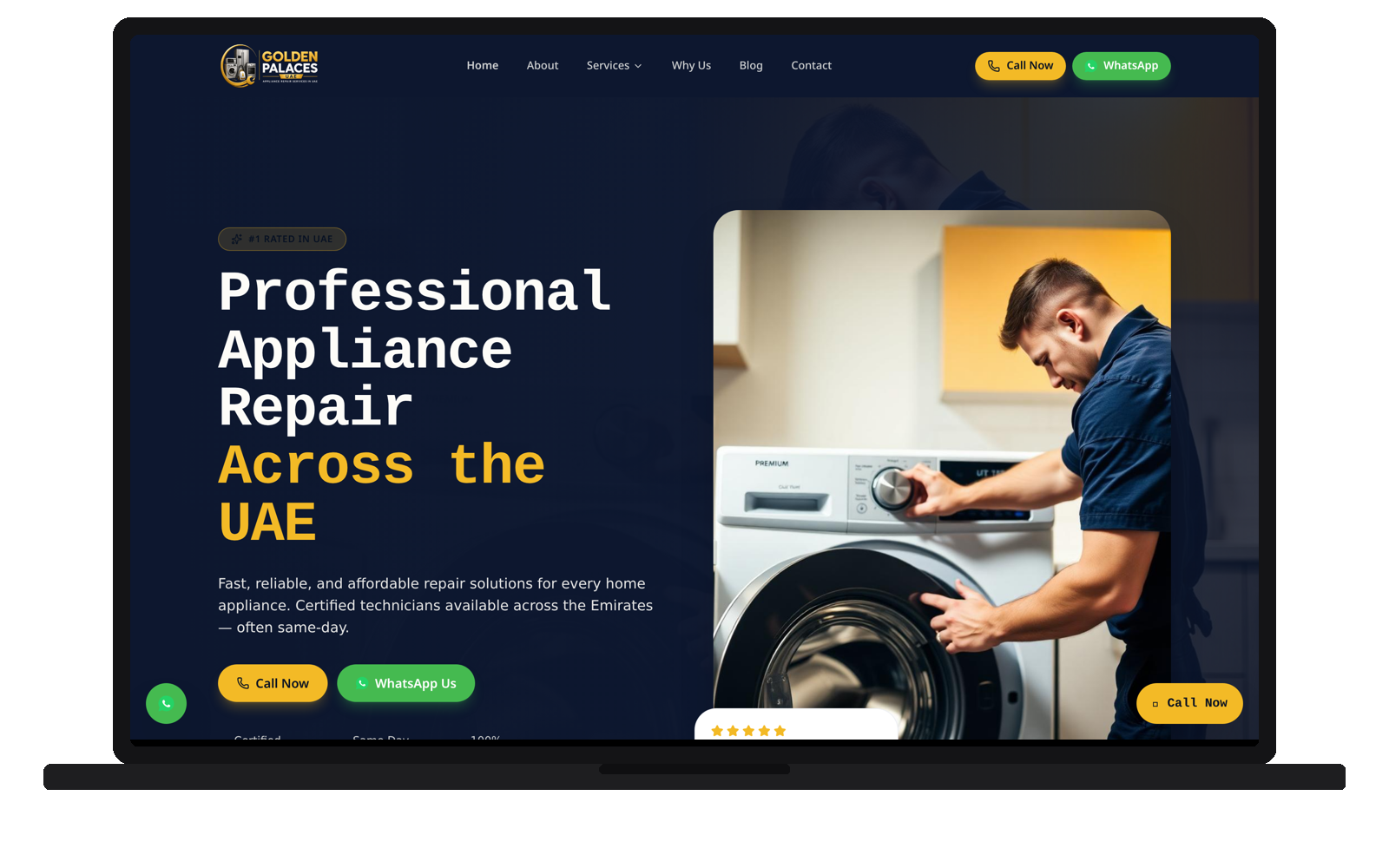 Golden Palace UAE — Luxury Hospitality Website